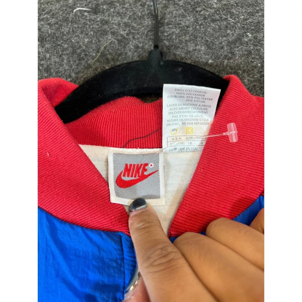 VTG 90s Nike Air Windbreaker Jacket Youth Large Colorblock Full Zip Sportswear